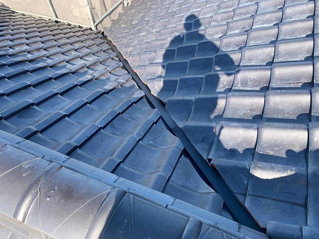 施工完了後の谷板金